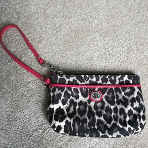 Leopard Coach Wristlet - never been used